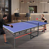 Garvee Portable 8FT Ping Pong Table Set Foldable Table Tennis Table Indoor Outdoor 12MM MDF Surface Black