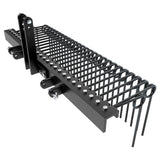 Garvee 72 Inch Pine Straw Needle Rake, 3 Point Landscape Rake, Powder Coated Steel Spring Tow Behind Rake, Tractor Rake Attachments for Leaves Straw Grass Attach to Cat 0 Cat 1, Black - Black