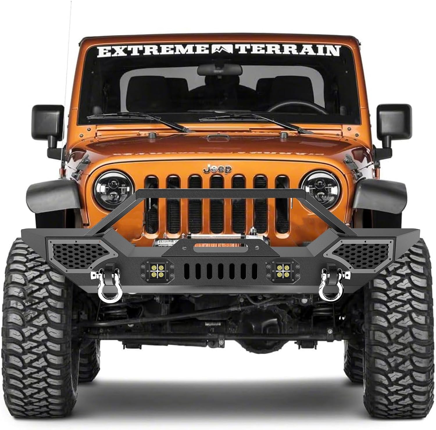 Front bumper installed look on Jeep Wrangler JK/JKU