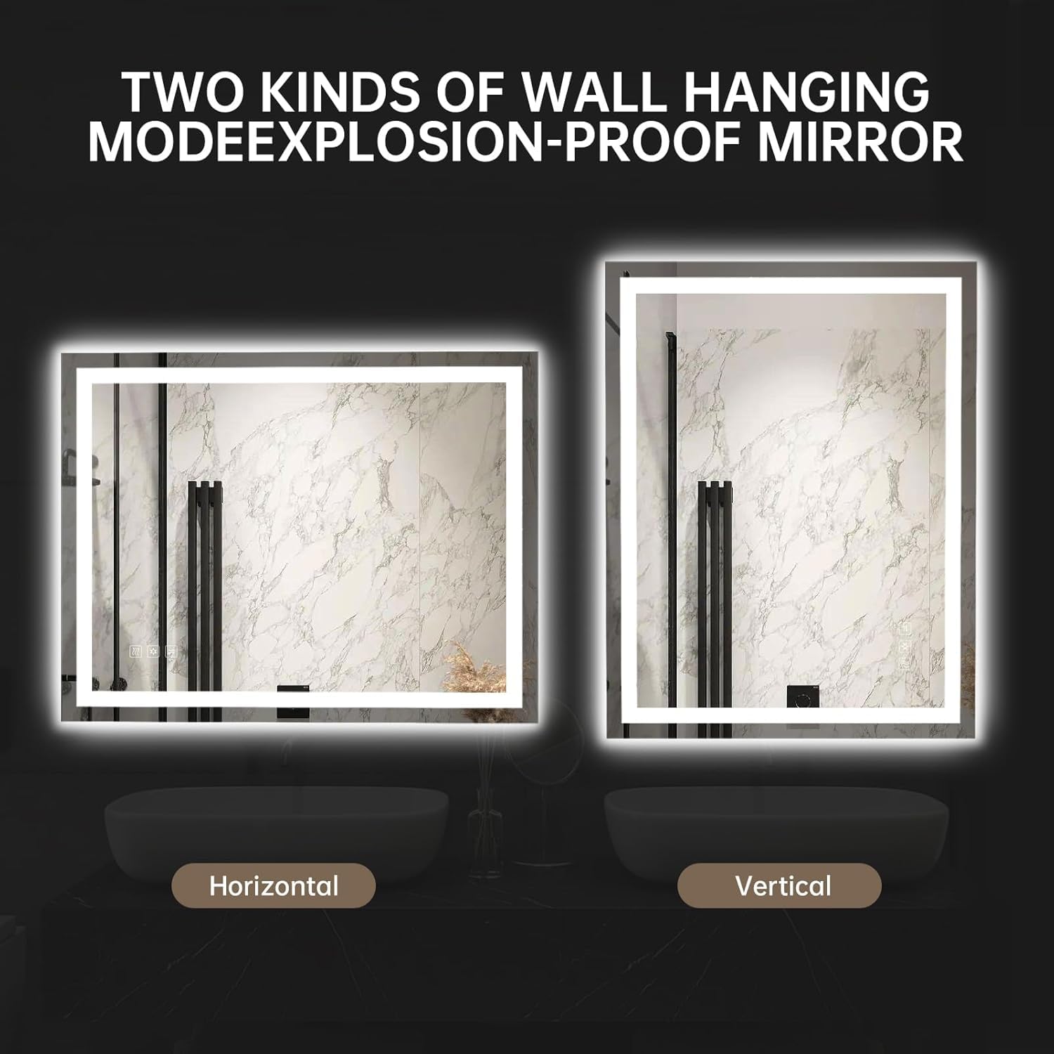 Horizontal and vertical mounting options