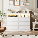 Garvee TV Stand for TVs Up to 55 Inch - White