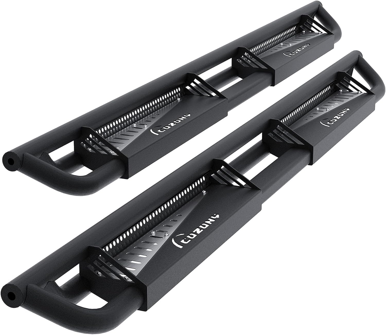 Pair of black running boards rock sliders