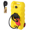 Garvee Fuel Caddy, 15 Gallon Portable Gasoline Tank Container With Le Fluid Delivery Siphon Pump and 10ft Delivery Hose, Diesel Storage Tank On Wheels for Cars, Lawnmowers, Atvs, and Boats, Yellow
