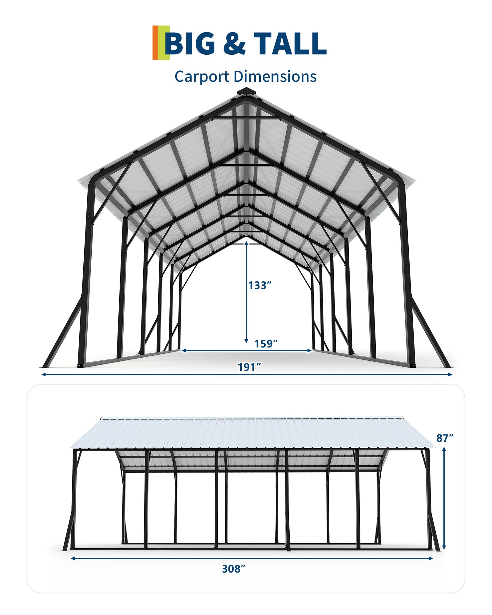 13' x 26' carport dimensions