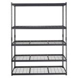 Garvee Garage Storage Shelving, 5 Tier Utility Shelves, Heavy Duty Storage Shelves, Adjustable Shelves Metal Garage Storage Rack, 2000LBS Industrial Utility Shelf for Basement Warehouse, 60x24x72 In