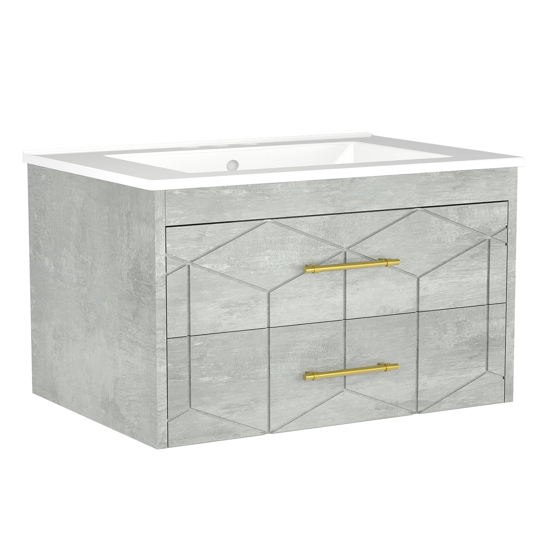 Durable grey bathroom vanity cabinet