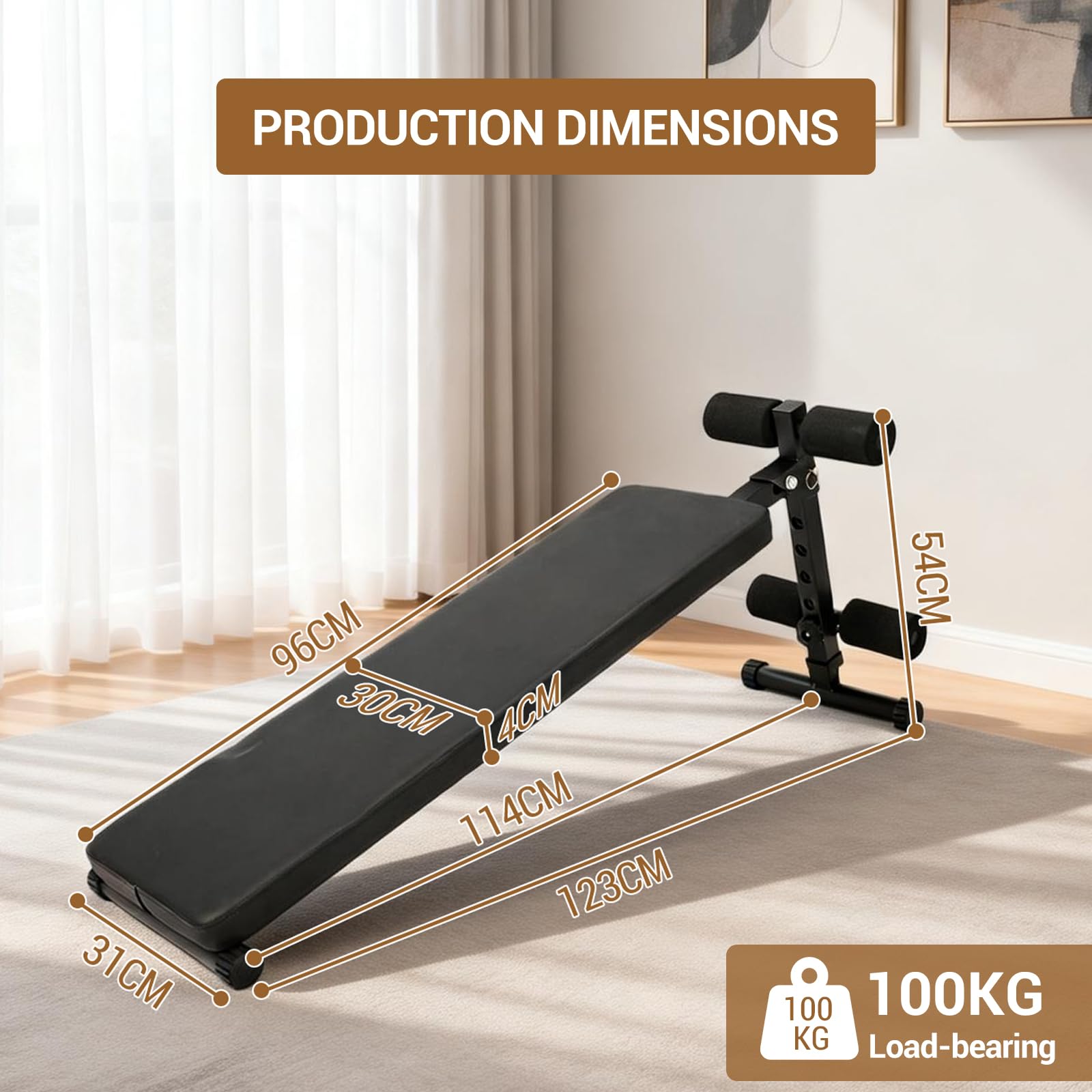 Dimensions et capacité de charge du banc de musculation Garvee