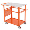Garvee Welding Table with Wheels, 36"x24" Portable Steel Workbench, 600LBS Capacity, Storage Board, 5/8" Fixture Holes, Movable Workbench with Casters