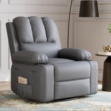 Garvee 27'' Recliner Chair Oversized, Manual Recliner for Adults, Lazy Boy with 1.5x Sponge Filling, Cup Holder, and Retractable Armrests, for Living Rooms, Bedrooms, and Nurseries - Grey