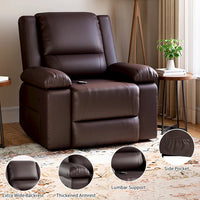 Garvee PU Leather Power Lift Recliner Chair with Massage and Heat, 8-Point Vibration, Adjustable Back and Leg Support, Electric Lift Chair Designed for Mobility Aid Elderly Relaxation, Coffe
