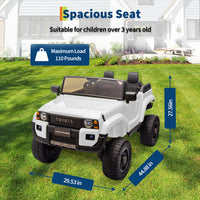 Garvee Toyota Voiture Électrique pour Enfants 24V Sous Licence 2 Places Camion Tout-Terrain avec Télécommande Musique Bluetooth Lumières LED Pelle Fonctionnelle