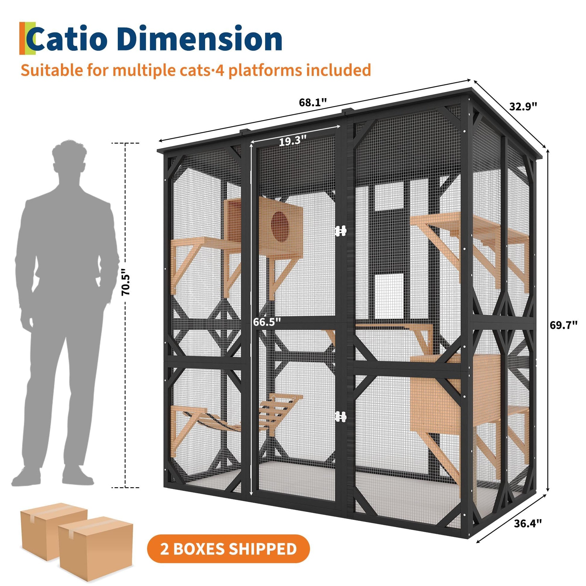 Extra-large walk-in catio dimensions
