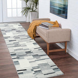 Garvee 2x6 Runner Rug Geometric Area Rug Washable Non Slip Kitchen Rug Modern Rugs for Entryway Soft Non Shedding Stain Resistant Low Pile Carpet Grey - Grey