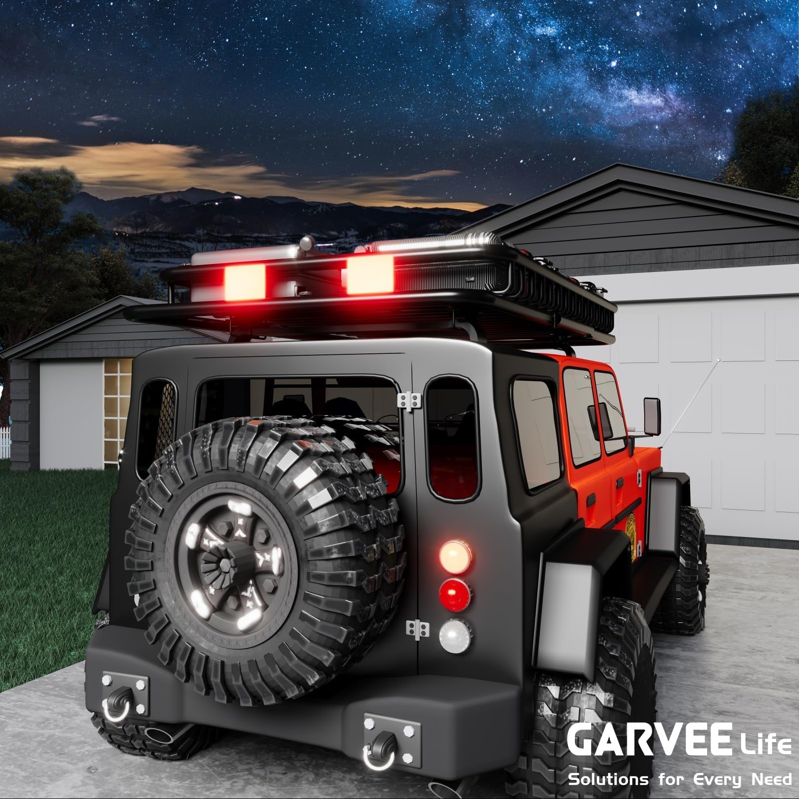 Roof rack basket with reflective stickers for nighttime driving safety