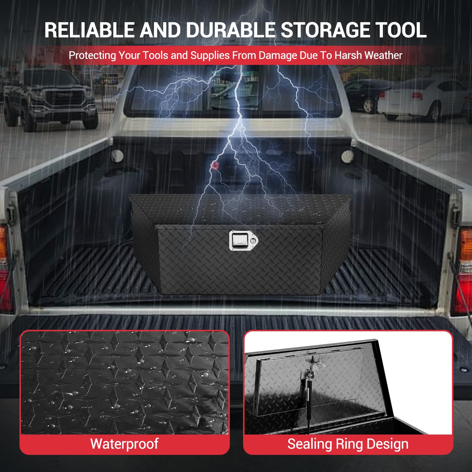 Waterproof trailer tongue box with sealing ring design