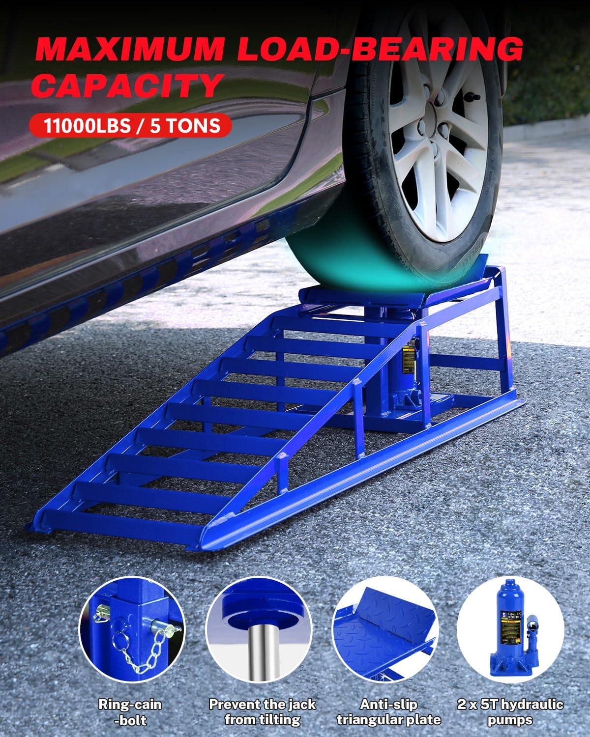 Anti-slip triangular plate and ring chain bolt safety features