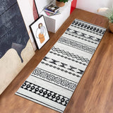 Garvee Boho Area Rugs Washable Black White Geometric Moroccan Rug Non Slip Water Stain Resistant for Living Room Nursery Bedroom Dining Room Home Office - Black & White