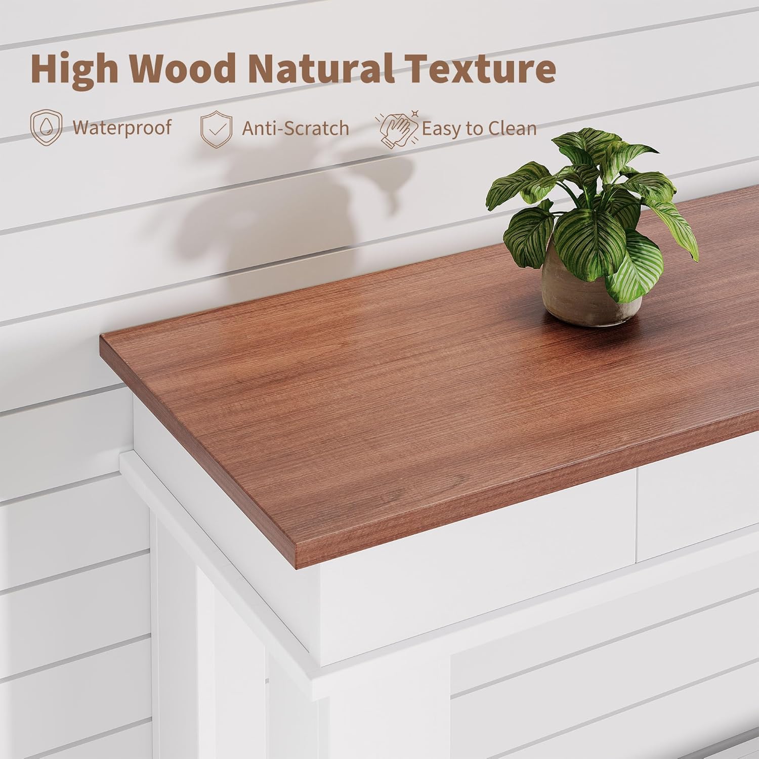 Garvee 54" Rustic Wood Console Table with 2 Drawers & Lower Shelf for Hallway Living Room Behind Couch, 54×14×30", Warm Wood