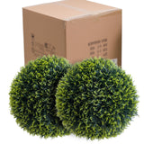 Garvee Artificial Cedar Topiary Balls 2 Pcs, Decorative Garden Spheres for Outdoor Patio and Indoor Wedding, 21.5 in, Green - Cedar