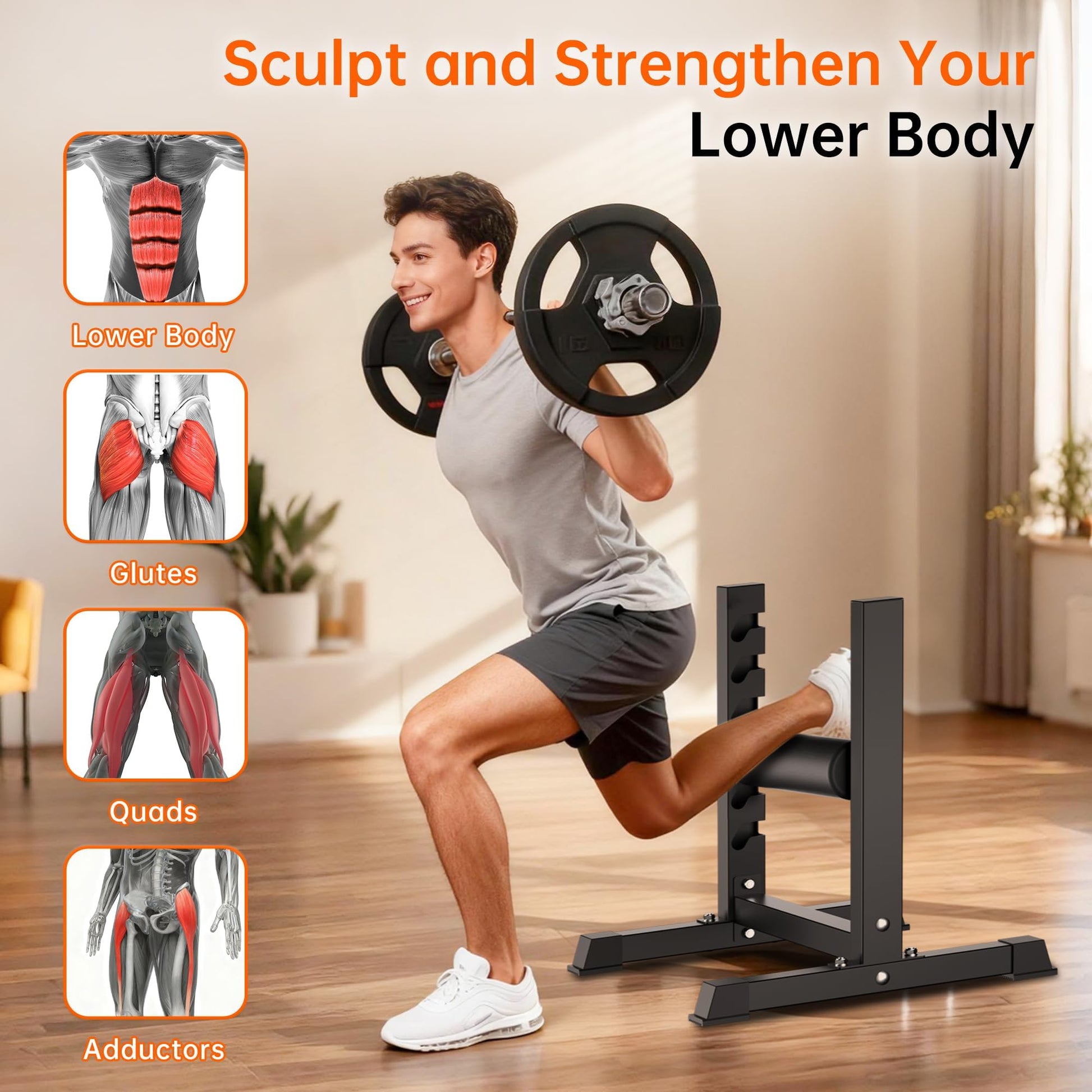 Bulgarian split squat stand helping train lower body strength and balance