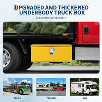 Garvee Heavy Duty Steel Truck Bed Tool Box – Waterproof Metal Storage Organizer with Lock, Side Handle, Durable Compact Toolbox for Pickup, RV, Trailer, Workshop – Powder-Coated Yellow, 30x13x9.6 Inches, 2026 Model