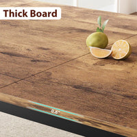 Garvee 78.7" Long Kitchen Table, Industrial Dining Table For 6~8 People, Wood Dining Table, Rectangle Dining Room Table For Dinner Or Meetings