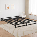 Garvee 6 in Full Bed Metal Platform Bed Frame With Steel Slats Support Black Sturdy Minimalist Design Easy Assembly
