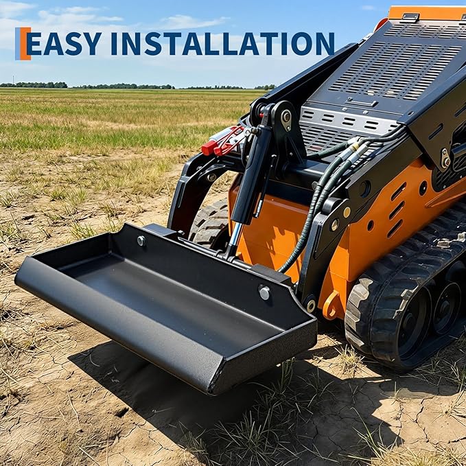 Garvee 1/4 In Skid Steer Mount Plate, Black Skid Steer Attachment Plate, Quick Attachment Mini Skid Steer Mount Plate Compatible With Dingo Ditch Witch Ramrod