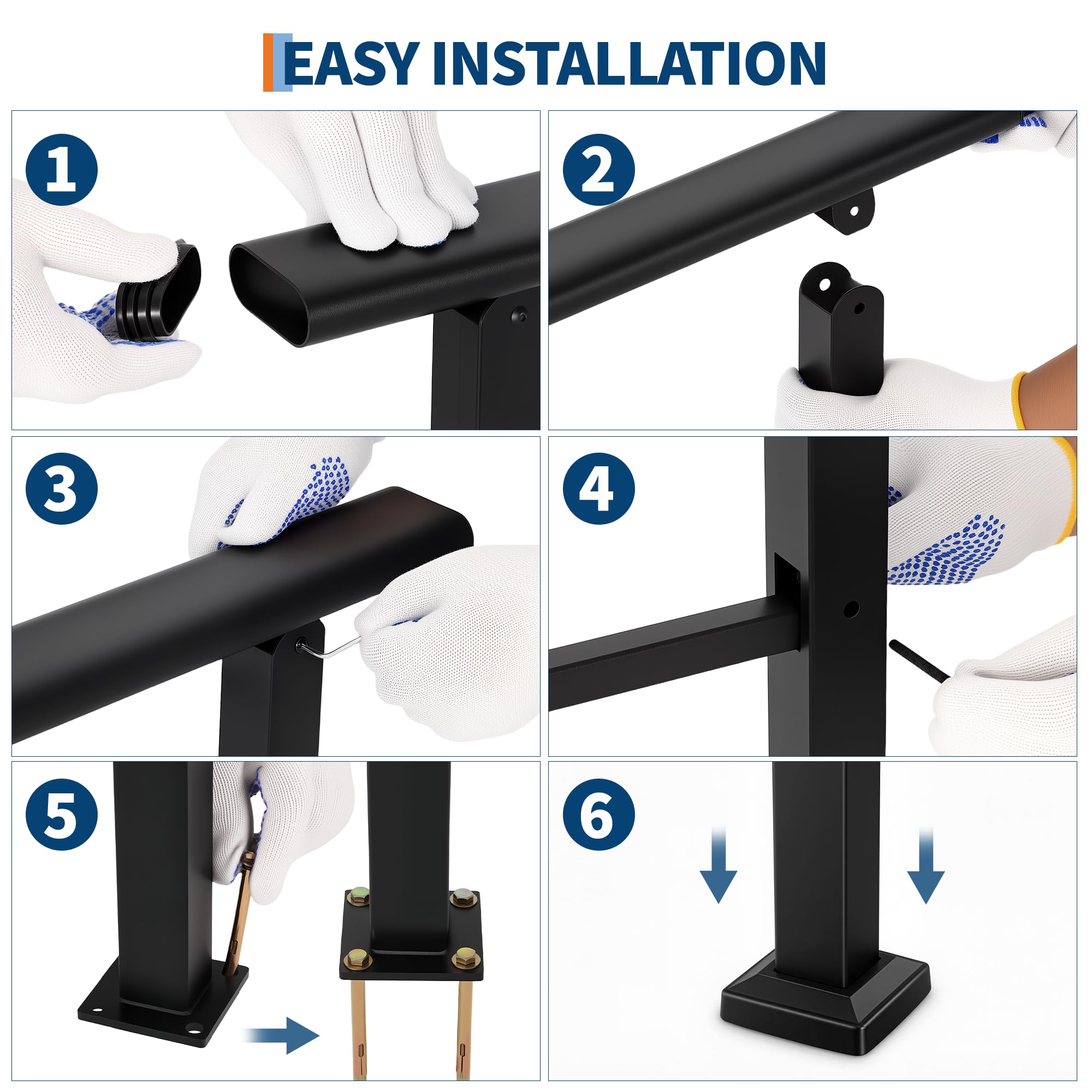 2 step stair handrail