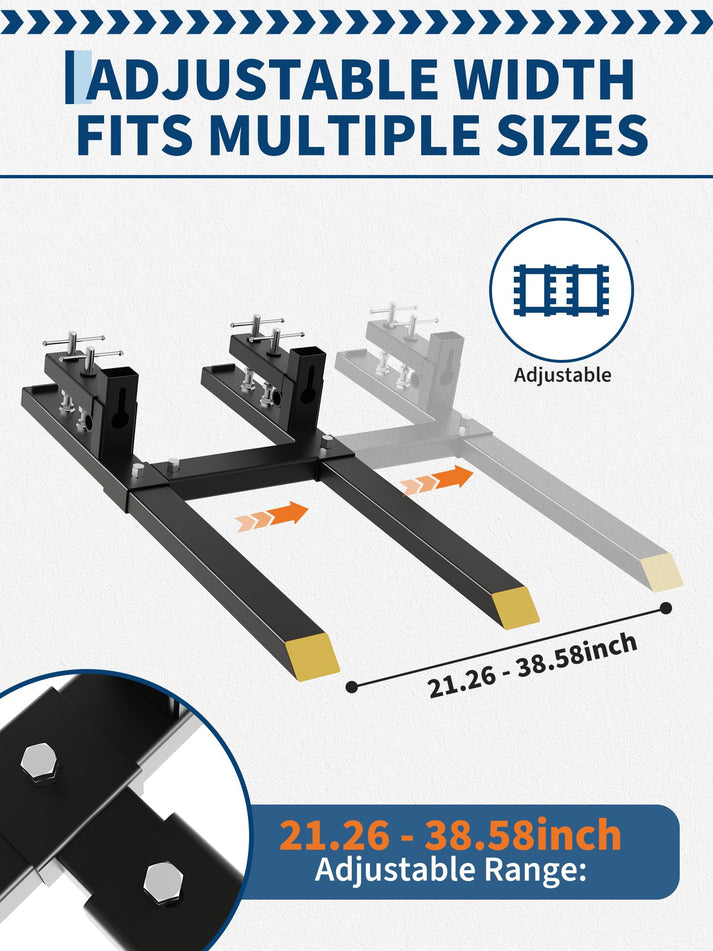 Adjustable stabilizer bar with 21.26-38.58 inch range