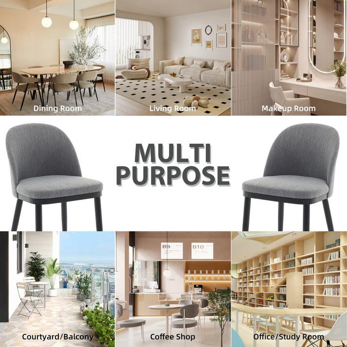 Versatile and space-saving Garvee blue dining chair in a room