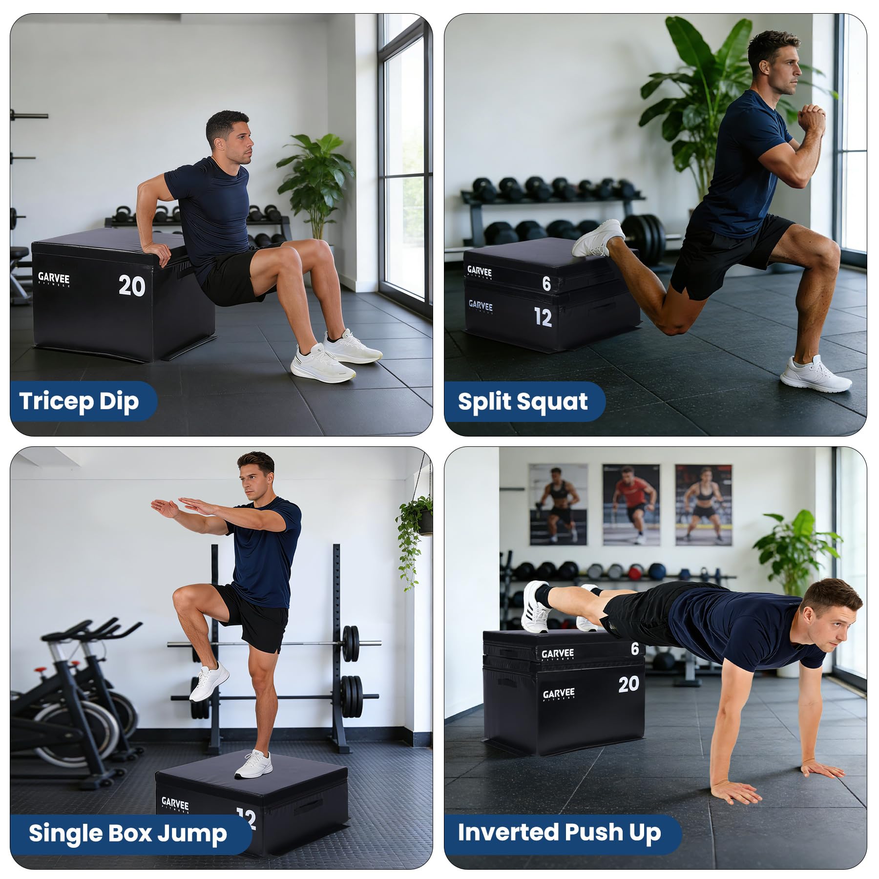 Plyo box utilisée pour plusieurs exercices