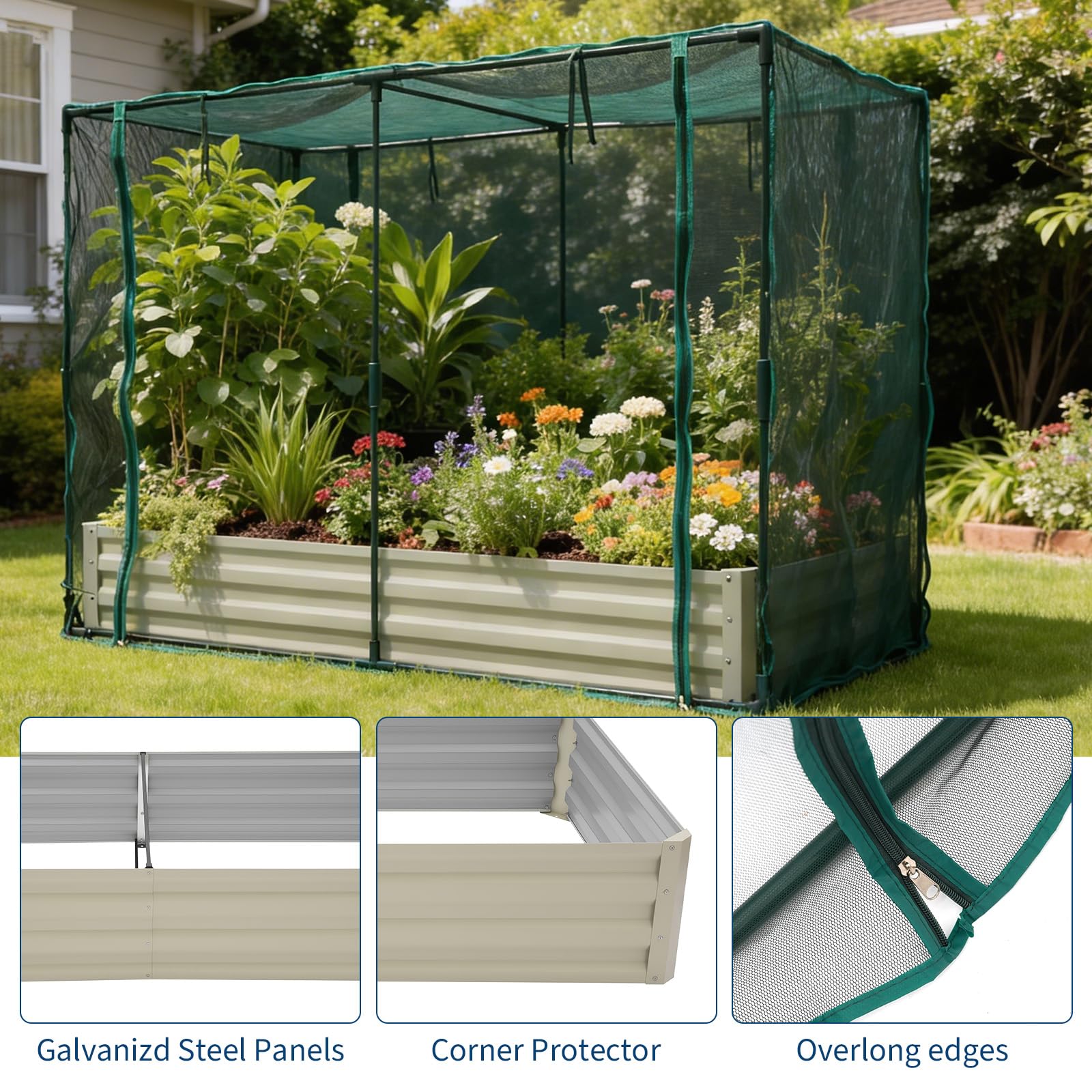 Galvanized steel panels and corner protection details