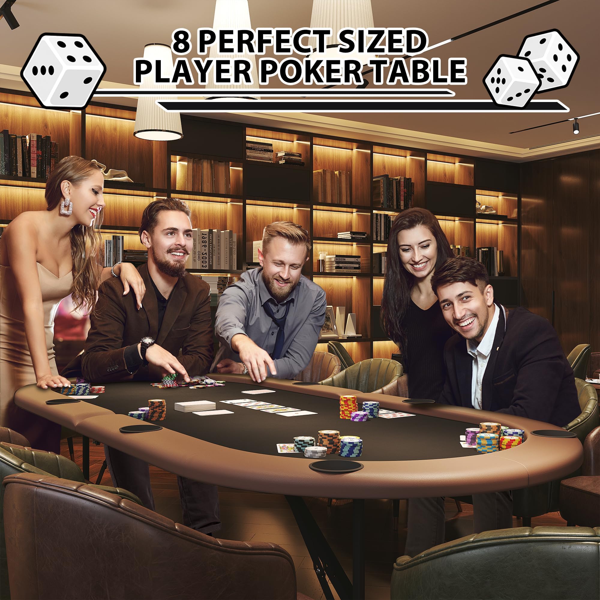 8 player poker table for game nights
