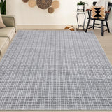 Garvee Area Rugs Washable Plaid Rugs for Hallway Entryway Bedroom 3x5 Dark Grey - Dark Grey