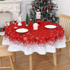 Garvee Red Snowflake Round Christmas Tablecloth 60 Inches Indoor Outdoor Decorative Red