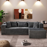 Garvee Modular Sectional Sofa Cloud Sectional Couch 106" L Shaped Oversized Sleeper Beige No Assembly - Grey