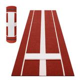 Garvee 10 x 3 ft Softball Pitching Mat with EVA Base and Denser Anti-Fade Turf for Outdoor and Indoor Use, Red - Red