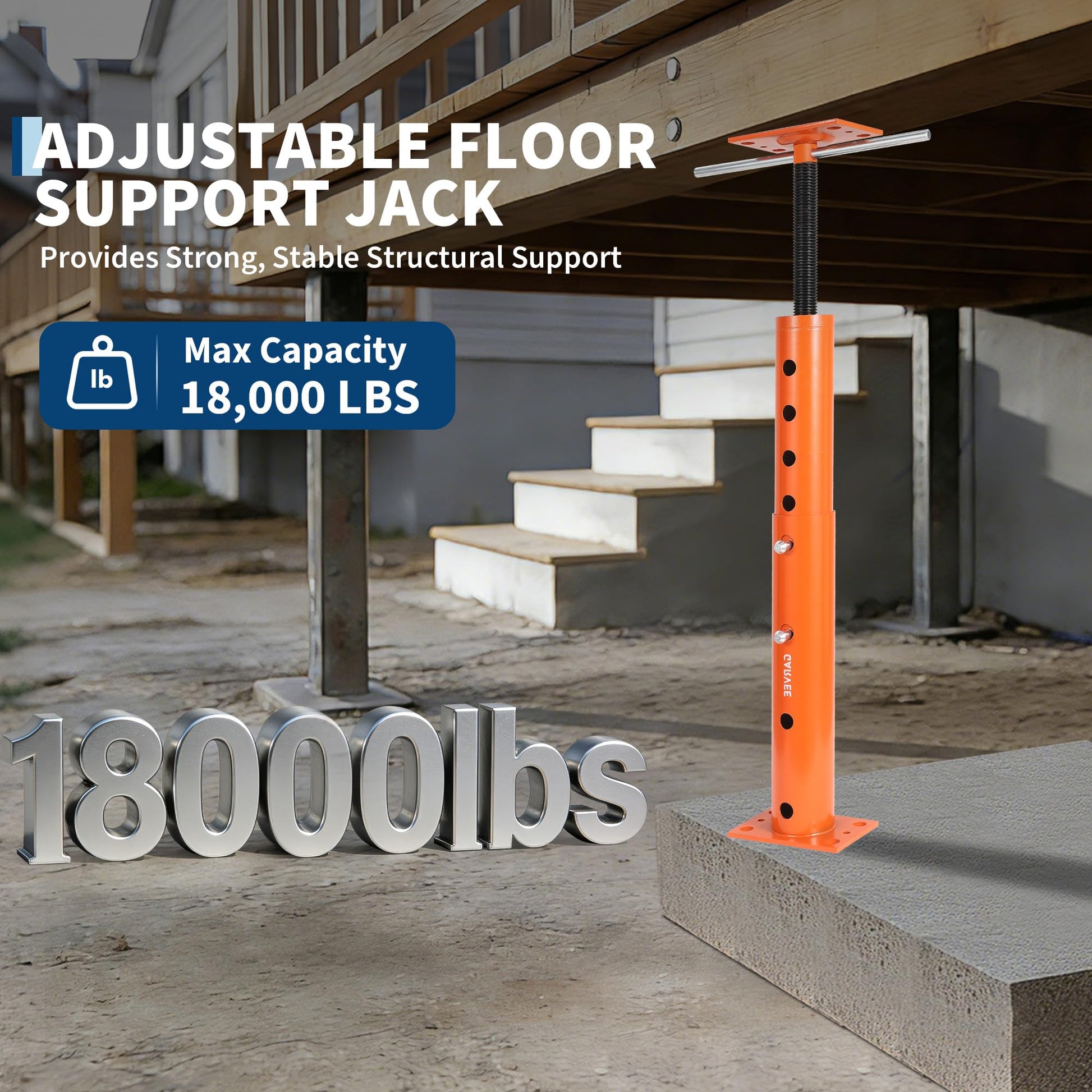 House floor jack providing strong structural support