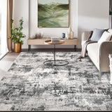 Garvee Abstract Area Rug, 5x7 Large Washable Living Room Bedroom Rug Modern Non-Slip Non-Shedding Low Pile Area Rug Throw Rug for Dining Room Home (Grey, 5'x7') - Grey