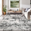 Garvee Abstract Area Rug, 5x7 Large Washable Living Room Bedroom Rug Modern Non-Slip Non-Shedding Low Pile Area Rug Throw Rug for Dining Room Home (Grey, 5'x7')