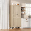 Garvee Tall Storage Cabinet 5 Tier Kitchen Pantry Cabinet with 4 Doors Adjustable Shelves Pear Wood MDF for Bathroom Dining Room