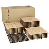 Garvee 22 PCS Solid Acacia Wood Interlocking Patio Deck Tiles - 12" x 12" Waterproof Flooring for Balcony, Backyard, Garden & Poolside, Natural Wood - Natural