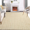 Garvee Washable Rug 8x10 Modern Checkered Area Rugs for Living Room Contemporary Plaid Print Accent Rug Non Slip Backing Throw Carpet Indoor Soft Lightweight Rug for Bedroom Dining Office Yellow