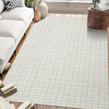 Garvee Area Rugs 3x5 Washable Plaid Rugs for Hallway Entryway Bedroom Entrance Laundry Bathroom Modern Living Room Floor Carpet Low Pile Checkered Farmhouse Rug Grey - Light Grey
