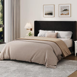 Garvee Queen Size Bed Frame with Wingback Headboard, Velvet Upholstered Platform Bedframe, Black, 8'' Under-Bed Storage, Easy Assembly - Black