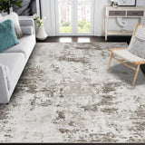 Garvee Modern Abstract 8x10 Washable Rug Faux Wool Soft Non Slip Taupe Beige for Living Room Bedroom Office - Taupe & Beige