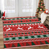 Garvee Christmas Rug 9x12 Area Rug Boho Christmas Rug Washable Large Rug Living Room Xmas Decor Accent Area Rug Bedroom Holiday Throw Rug Non Slip Low Pile Soft Rug Winter Floor Mat Dining Room