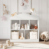 Garvee Children's Bookshelf White House Shape with 5 Compartments, Durable MDF & PB, Modern Kids Furniture, 99x39x18cm