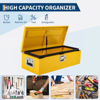 Garvee Heavy Duty Steel Truck Bed Tool Box – Waterproof Metal Storage Organizer with Lock, Side Handle, Durable Compact Toolbox for Pickup, RV, Trailer, Workshop – Powder-Coated Yellow, 30x13x9.6 Inches, 2026 Model